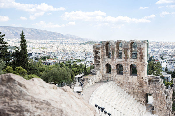Annawithlove Shop, Greece Print, Photography Print overlooking Athens, Greece. Athens is the capital of Greece. Rich in both beauty and history this is an ancient theatre near the Parthenon.