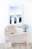 Entrance Decor, Gallery Wall, Artwork, Home Decor, Travel Photography, Santorini Print, Annawithlove Shop, Photography print of beautiful Santorini Greece. 'Agapi' is the Greek word for 'love' (and my personal favourite word).