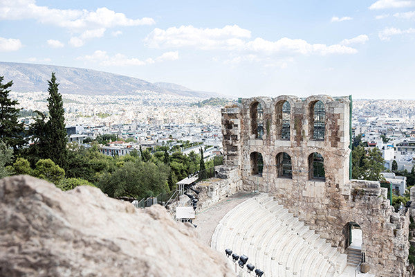 Annawithlove Shop, Greece Print, Photography Print overlooking Athens, Greece.  Athens is the capital of Greece.  Rich in both beauty and history this is an ancient theatre near the Parthenon.